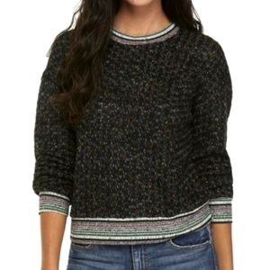 Self Esteem - Women's Cropped Long Sleeve Sweater - Black